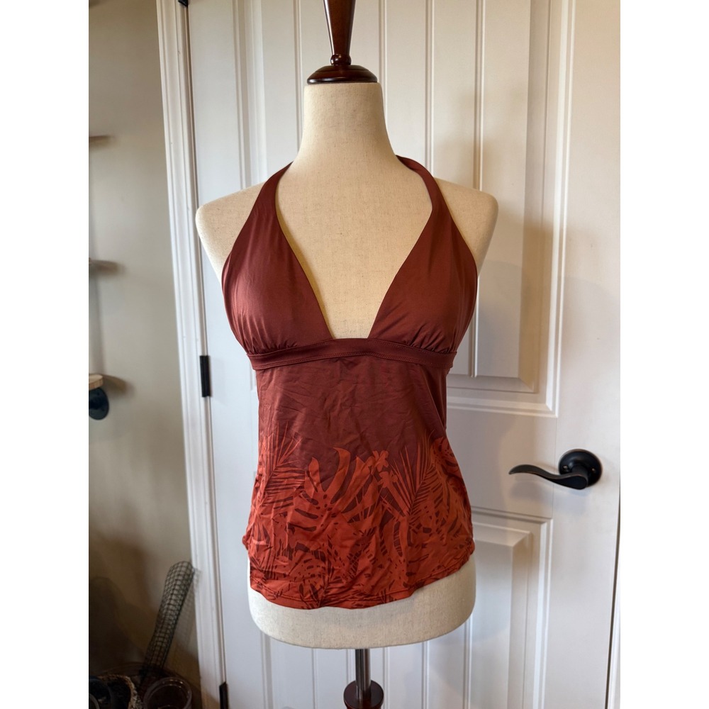 Victoria's Secret Tropical Palm Print Halter Tankini Swim‎ Set Size M